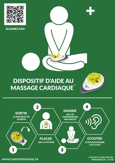 Cardio First Angel V2 et signalétique